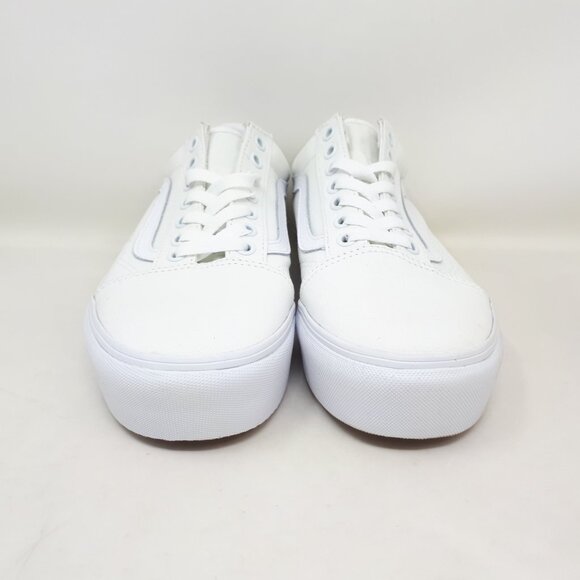 Vans Old Skool Platform Stacked Shoe Sneaker All True White Mens 7.5 / Womens 9 - Picture 7 of 12